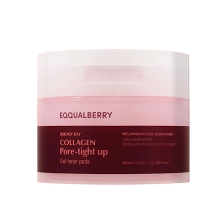 Dischete cu hidrogel pentru hidratare Collagen Pore Tight Up, 140 ml, Eqqualberry