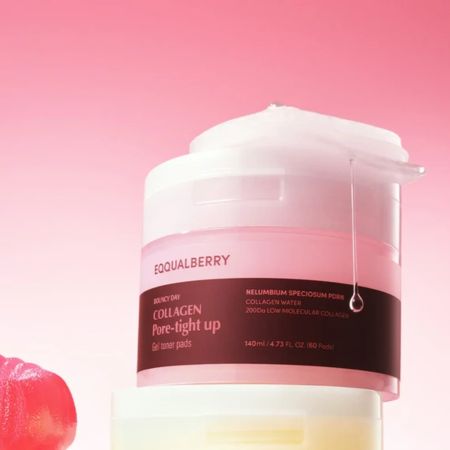 Dischete cu hidrogel pentru hidratare Collagen Pore Tight Up, 140 ml, Eqqualberry 772903