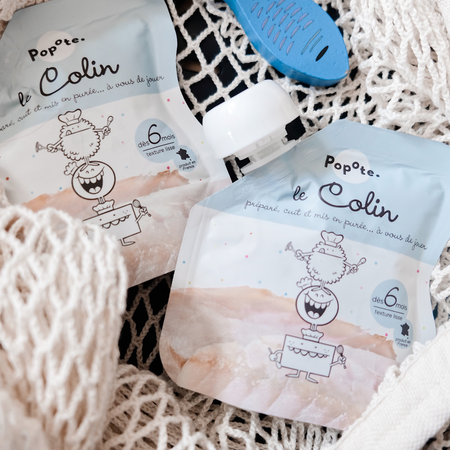 Piure Bio cu 51% peste Coley din Alaska, 4-6 luni, 60 g, Popote 772949