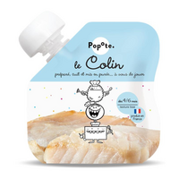 Piure Bio cu 51% peste Coley din Alaska, 4-6 luni, 60 g, Popote