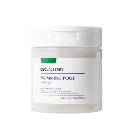 Dischete exfoliante pentru reducerea excesului de sebum Swimming Pool, 70 bucati, Eqqualberry