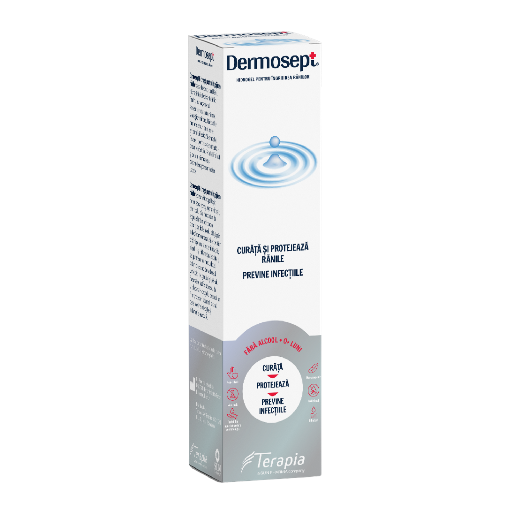 Dermosept hidrogel pentru ingrijirea ranilor, 150 ml, Terapia