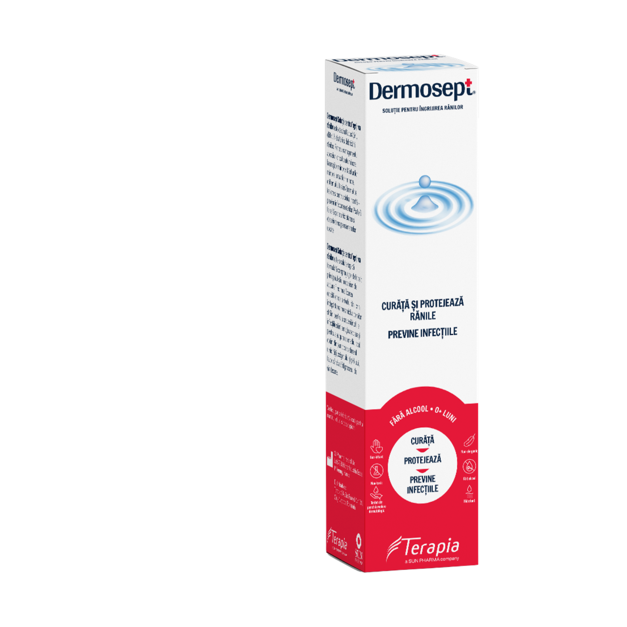 Dermosept solutie pentru ingrijirea ranilor, 150 ml, Terapia