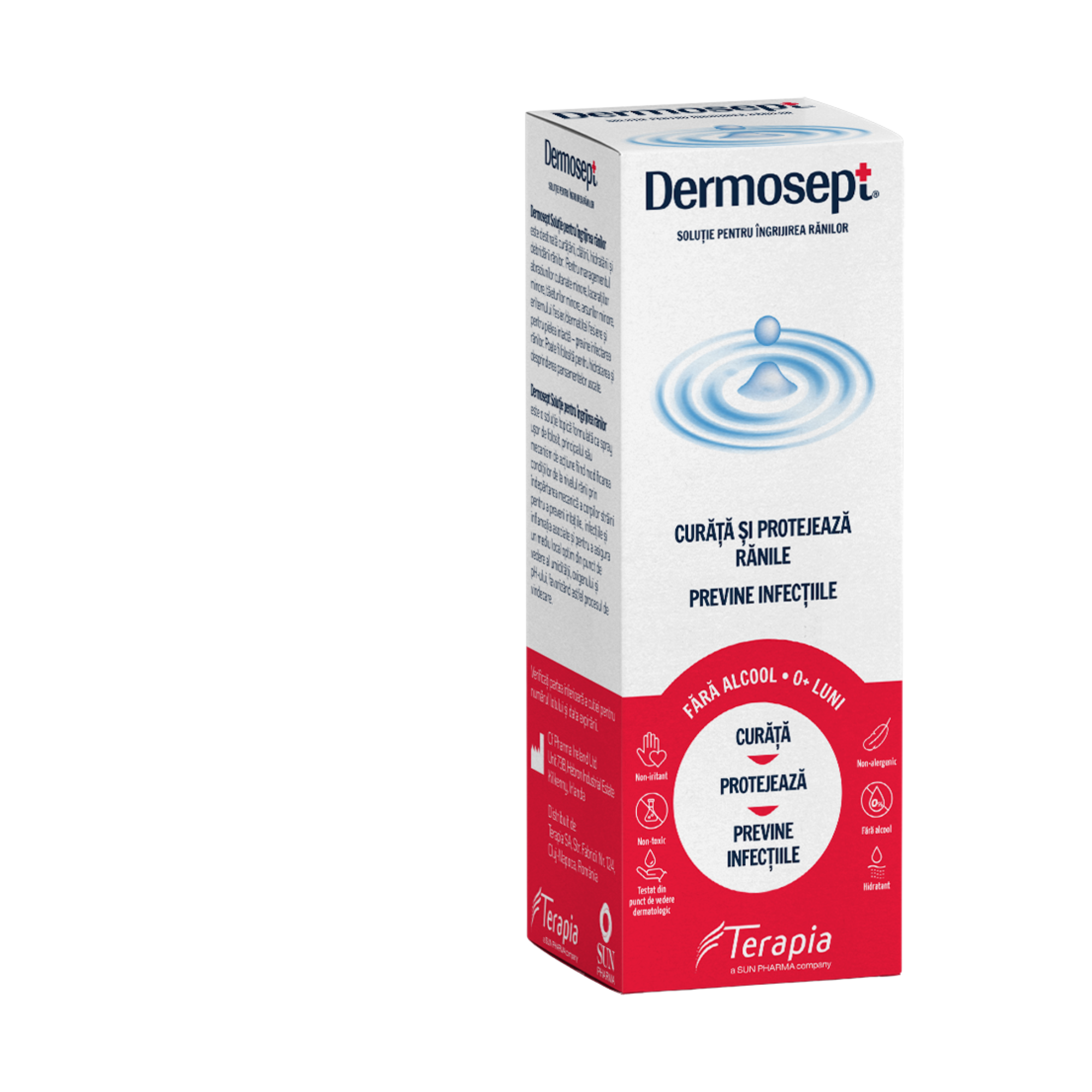 Dermosept solutie pentru ingrijirea ranilor, 1 litru, Terapia