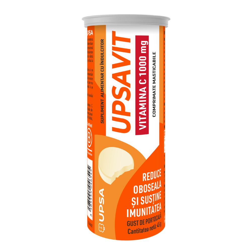 Vitamina C Upsavit, 15 comprimate masticabile, Upsa