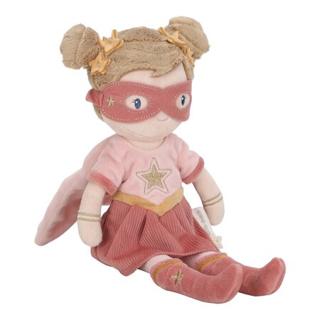 Papusa textila Supererou Rosa, 35 cm, 12 luni+, Little Dutch 773143