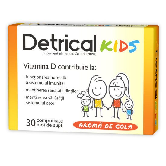 Detrical Kids D3 400 UI, 30 comprimate, Zdrovit