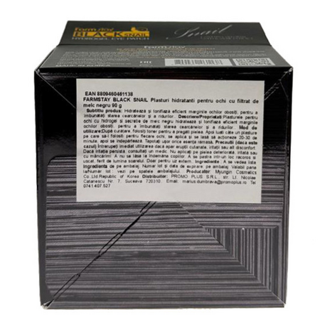 Plasturi hidratanti pentru ochi cu filtrat de melc negru, 90 g, Farmstay 773351