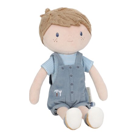 Papusa textila Jim, 35 cm, 12 luni+, Little Dutch 773404