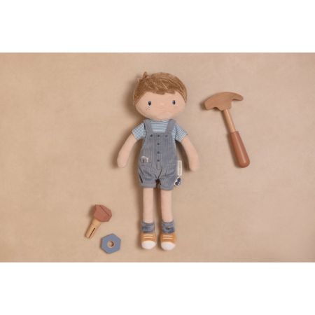 Papusa textila Jim, 35 cm, 12 luni+, Little Dutch 773406