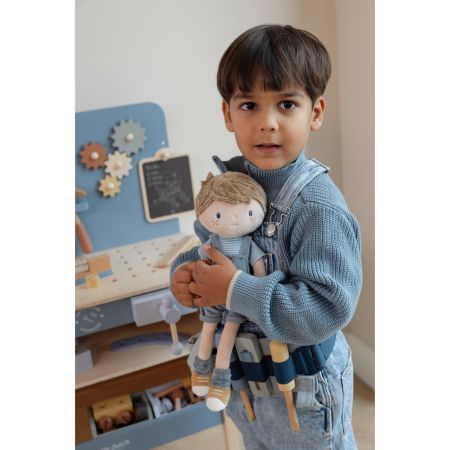 Papusa textila Jim, 35 cm, 12 luni+, Little Dutch 773409