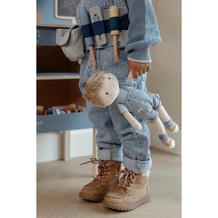 Papusa textila Jim, 35 cm, 12 luni+, Little Dutch 773405