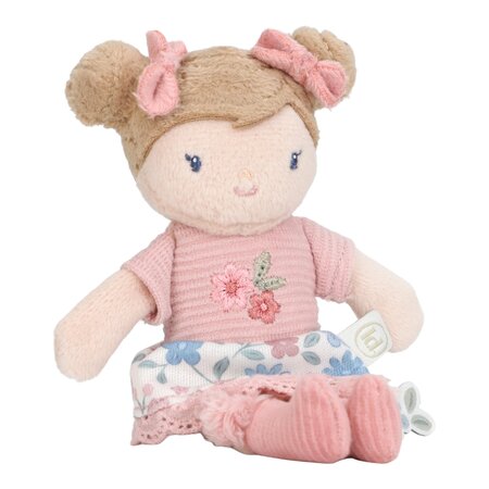 Papusa textila Mini Rosa, 10 cm, 12 luni+, Little Dutch 773429