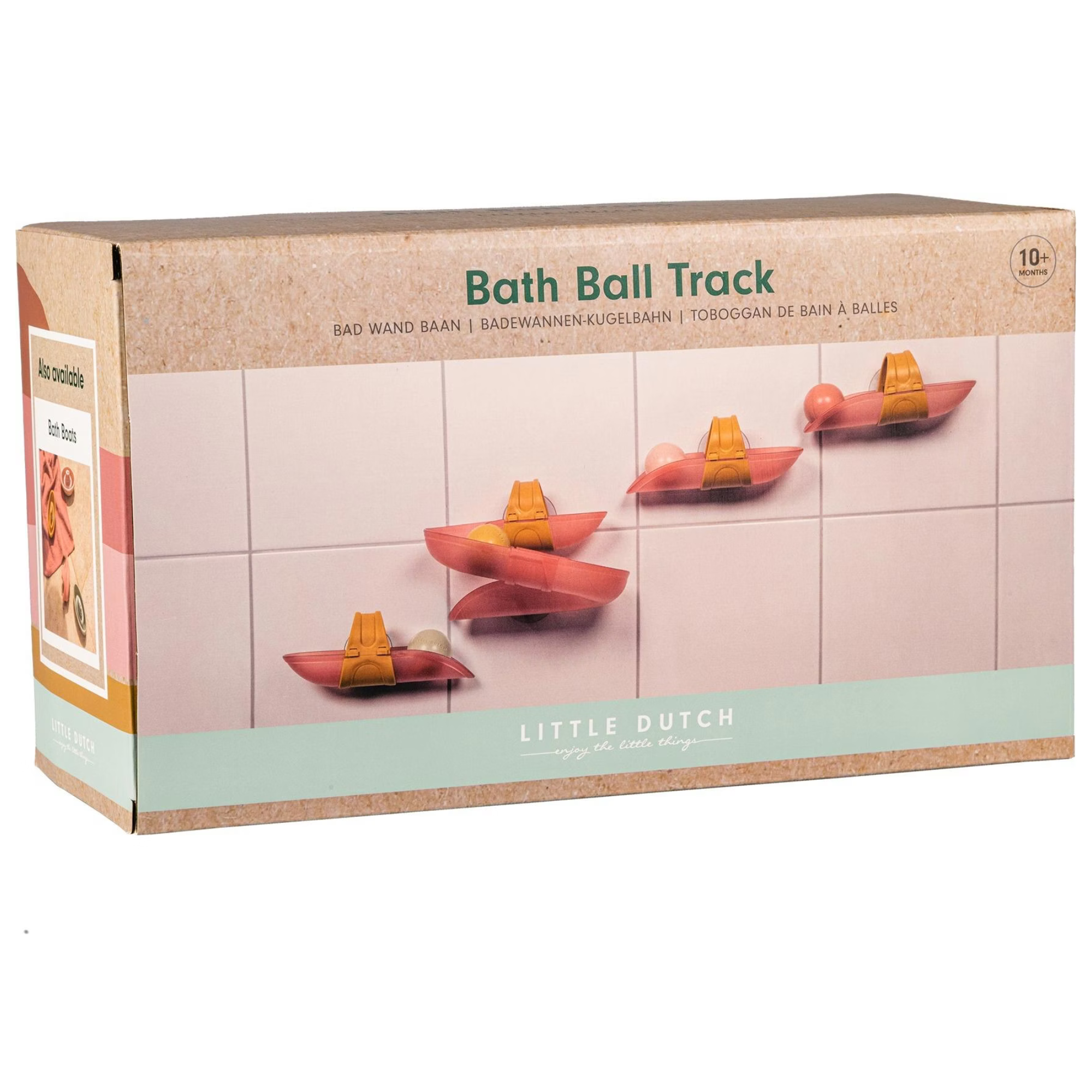 Jucarie de baie, Roz, Traseu cu bile Roz, 10 luni+, Little Dutch