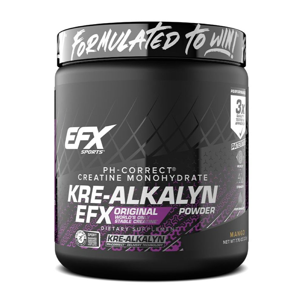 Creatina monohidrata cu aroma de Mango Kre-Alkalyn, 220 g, EFX Sports