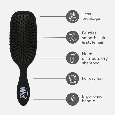 Perie de par Mens Shine Enhancer, Black, 1 bucata, WetBrush 773659
