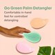 Perie de par Go Green Palm Detangler, Green-Tea Oil, 1 bucata, Wetbrush 773685