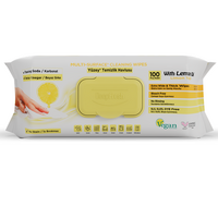 Servetele umede multisuprafete, Lemon, 100 bucati, Deep Fresh