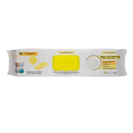 Servetele umede pentru pardoseli, Lemon, 50 bucati, Deep Fresh