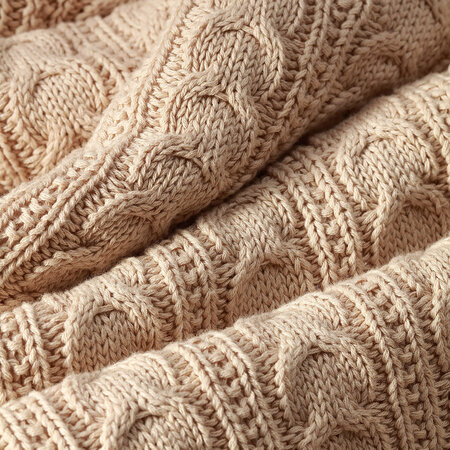 Paturica pentru copii din bumbac cu captuseala fleece, 75 x 100 cm, Maro, Babyono 773975