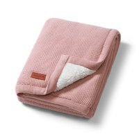 Paturica pentru copii din bumbac cu captuseala fleece, Roz, Babybio