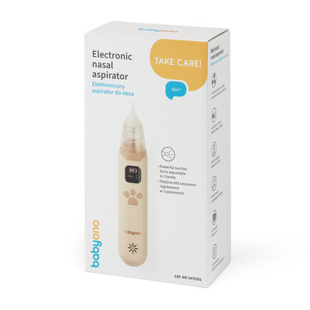 Aspirator nazal electronic pentru copii, Bej, 0 luni+, Babyono 774149