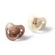 Suzete anatomice din silicon Night & Day, 0-6 luni, 2 bucati, Babyono 774165