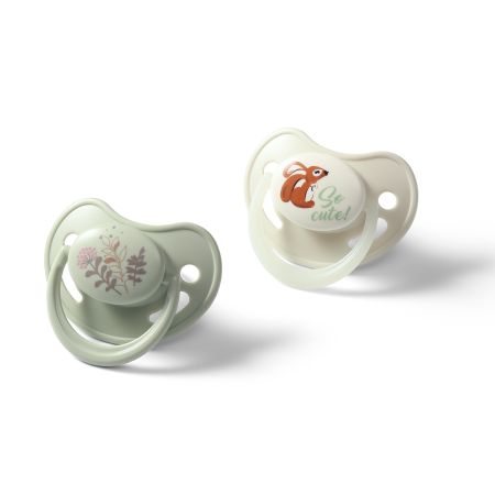 Suzete anatomice din silicon, 6-18 luni, 2 bucati, Babyono