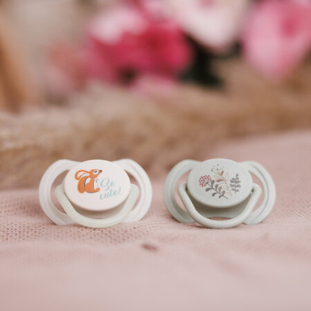 Suzete simetrice din silicon Night & Day, 6-18 luni, Babyono 774266
