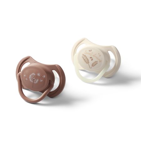 Suzete simetrice din silicon Night & Day, 18 luni+, 2 bucati, Babyono