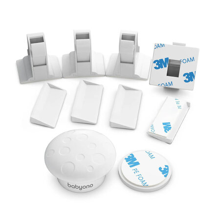 Dispozitive de siguranta pentru bebelusi cu inchidere magnetica, 4 bucati, Babyono 774359