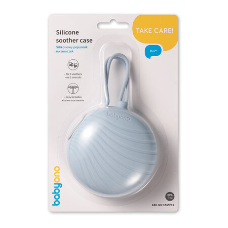 Husa pentru suzeta din silicon, Albastru, 1 bucata, Babyono 774406