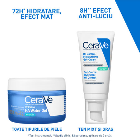 Gel hidratant cu acid hialuronic HA Water Gel, 48 ml, CeraVe 774429