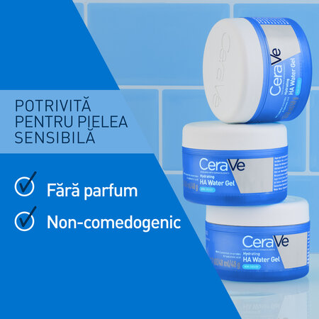 Gel hidratant cu acid hialuronic HA Water Gel, 48 ml, CeraVe 774427