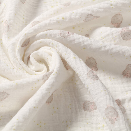 Scutece creponate din muselina, 70x70 cm, Beige, 3 bucati, Babyono 774481