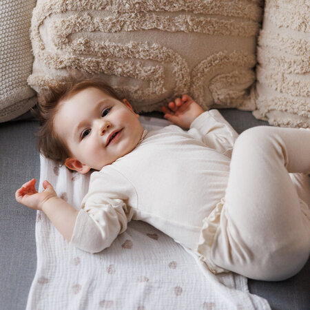 Scutece creponate din muselina, 70x70 cm, Beige, 3 bucati, Babyono 774485