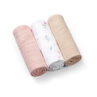 Scutece creponate din muselina, 70x70 cm, Pink, 3 bucati, Babyono
