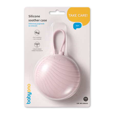 Husa pentru suzeta din silicon, Roz, 0 luni+, Babyono 774609