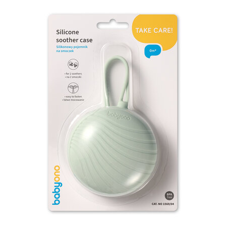 Husa pentru suzeta din silicon, Verde, 0 luni+, Babyono 774636