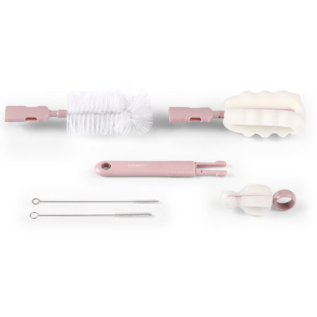 Set perii pentru biberon si tetina, Roz, Babyono 774647