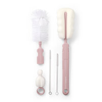Set perii pentru biberon si tetina, Roz, Babyono