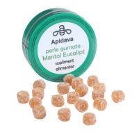 Perle gumate cu Mentol si eucalipt, 50 g, Apidava