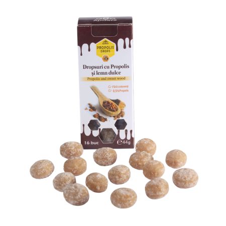 Dropsurile cu Propolis si Lemn dulce, 44 g, Apidava
