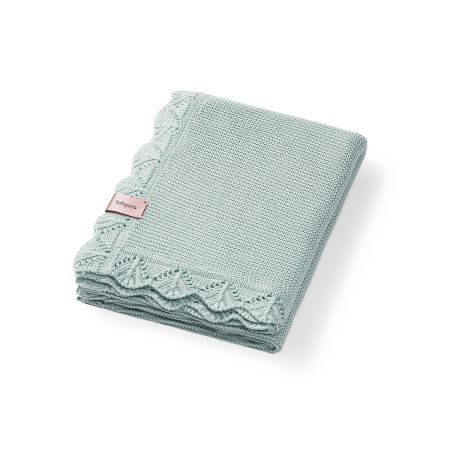Patura tricotata din bambus, Verde, Babyono
