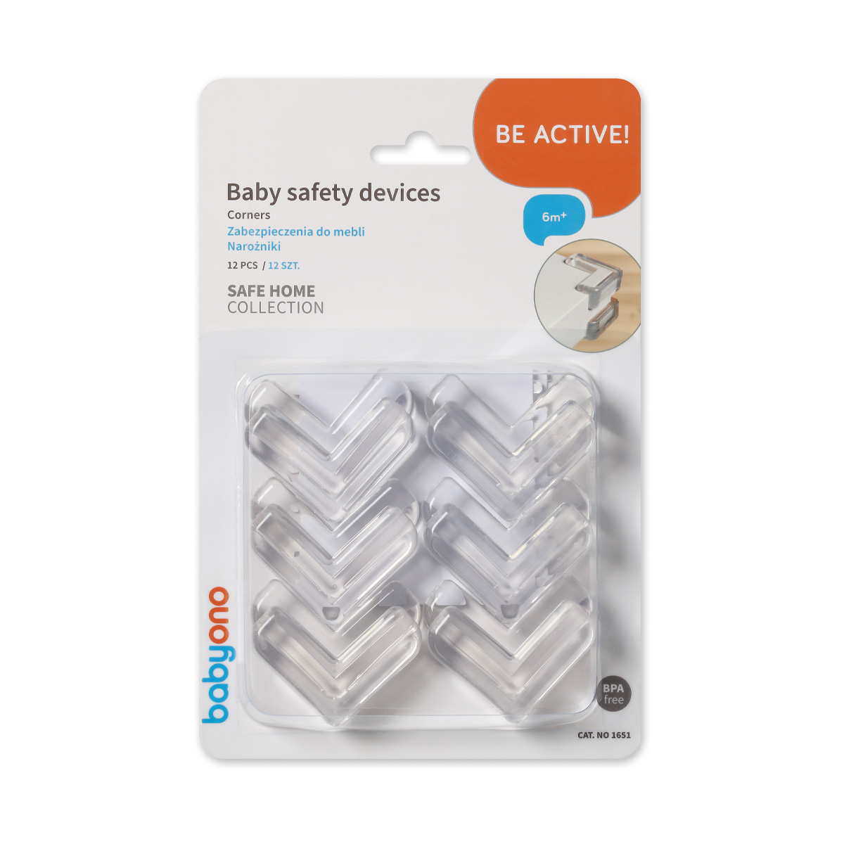 Set de protectie pentru colturi, 6 luni+, 12 bucati, Babyono