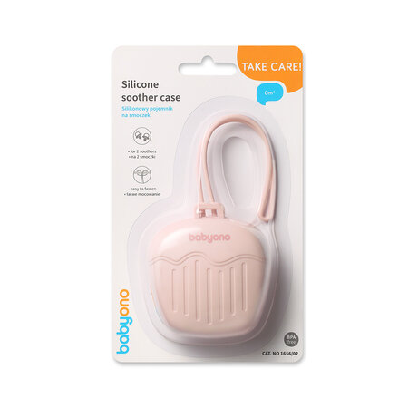 Husa pentru suzeta din silicon, Roz, 0 luni+, Babyono 774860