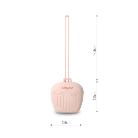 Husa pentru suzeta din silicon, Roz, 0 luni+, Babyono 774857