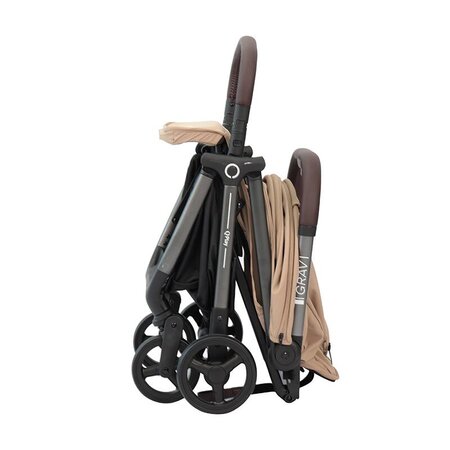 Carucior sport cu pliere cu o singura mana Grav, Bej, Qplay 774891