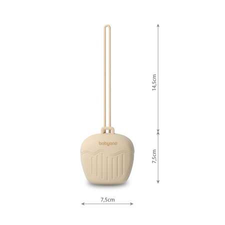 Husa pentru suzeta din silicon, Crem, 0 luni+, Babyono 774938