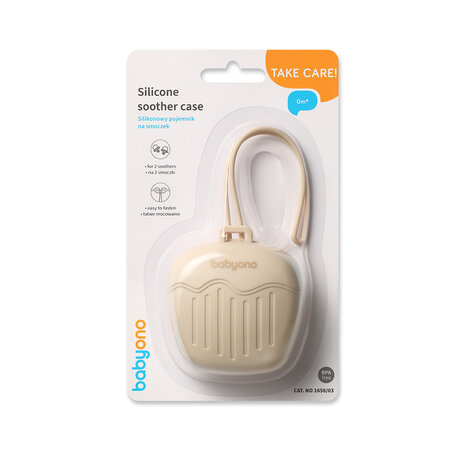 Husa pentru suzeta din silicon, Crem, 0 luni+, Babyono 774939